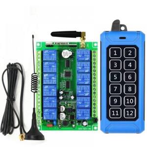 433MHZ 산업용 RF 무선 원격 제어 스위치 조명 농장 스마트 홈 전원 대 한 DC 12V-48V 12CH 릴레이 수신기