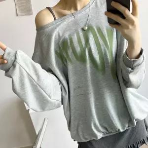 [유야]여성 페인팅 오프숄더 맨투맨 티셔츠 -FTS0958- 봄 가을