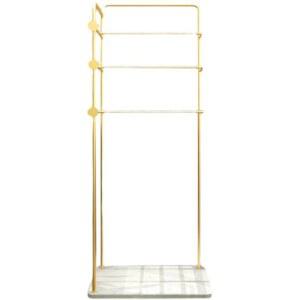 욕실 수건 스탠드 다용도 금색 라우체 통나무 엔틱 인테리어 화장실 수건랙 베가르