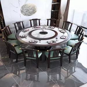 원목 다이닝체어 식탁 테이블 주방 의자 체어 식 원형 식탁과 세트 전동 회전판과 인덕션 쿡탑 포함 가정용