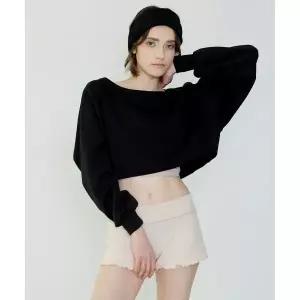 매장정품 DEVIWEAR 여성 요가복 DEVI-B0061-크림 필라테스 비비아나 골지 쇼츠