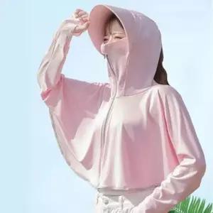 여성 선케어 바람막이 크롭자켓 얼굴보호 판쵸 WBC1C98