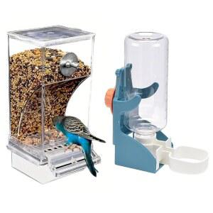 액세서리 자동 모이통 친구 케이지 핀치, 및 새 세트 앵무새, 카나리아용 급수기 잉꼬,