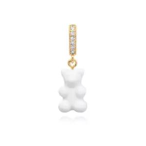 크리스탈헤이즈 노스텔지아 베어 파베 파우더 골드 펜던트 레진 참