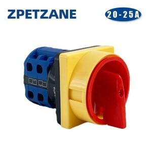 로터리 캠 아이솔레이터 스위치 자물쇠 선택기 LW26GS 48x48mm 2 1-3 레벨 분리 20A 25A