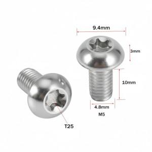 12Pcs T25 자전거 볼트 M5x10mm 티타늄 스틸 디스크 브레이크 나사 초경량 고강도 로터 액세서리