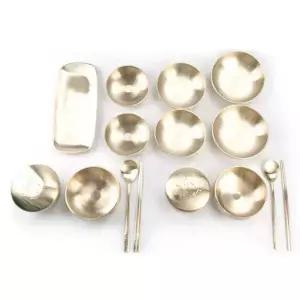 방짜유기 243XPY74 밥공기 대접 놋그릇 유기그릇 식기 칠첩 2인