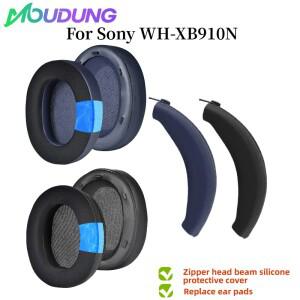 MOUDUNG 교체 스폰지 소프트 폼 쿠션 이어 패드 (소니호환 WH-XB910N 게임용 헤드셋 수리 부품 용 플라스틱