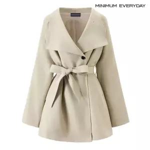 [롯데백화점]미니멈 [미니멈 에브리데이]클래식 빅 라펠 허리 스트랩 하프 트렌치 자켓 (EC1JK003D)