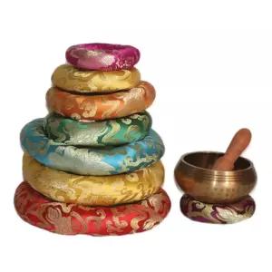 싱잉볼 티베트 네팔 수제 노래 그릇 쿠션 부처님 만트라 요가 명상 매트 1개