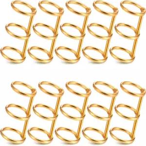 DIY 여행 일기장 사진 앨범 바인딩 스핀 빗(골드)용 내경 20mm 링 메탈 루즈 바인더 북 10피스 3종