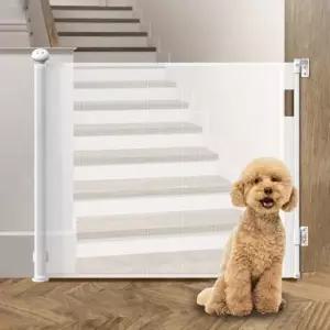 (선택 애견스크린안전문)펫도어 애견 스크린 안전문 출입문 현관문 펜스 가드 롤 울타리 강아지 고양이