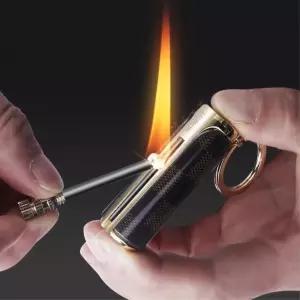 심지오일 불꽃점화 미니기름성냥 66mm 캠핑 간지라이터