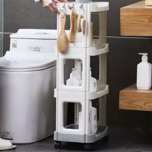 [룽스]주방선반 트롤리 부엌 욕실 트레이 바퀴 4단선반