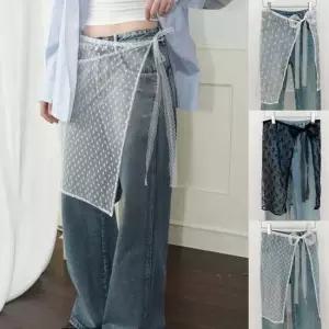 스커트 여자 레이어드 시스루 레이어드스커트