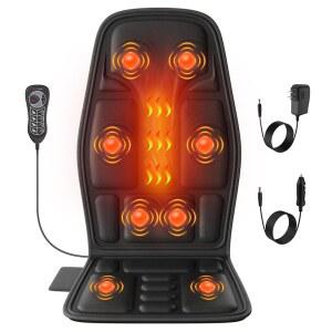 온열 의자용 컴랙스 백 마사지기 8 진동 리클라이너용 의자 마사지 패드 용 시트 쿠션 사무실 직장인 및 가족용 가정 여행 시 피로 기능이