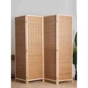 대나무 파티션 이동형파티션 분리 문 우드 가벽 펜스