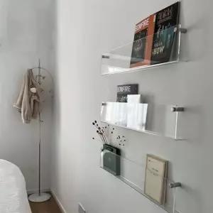 책꽂이 투명수납 책선반 북선반 80cm 벽걸이 잡지꽂이