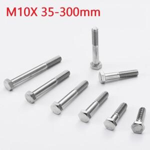 M10 육각 머리 반치 볼트 10mm X 35 90 180 210 220 230 270 300mm 304 스텐 확장 반나사