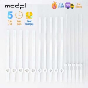 MCDFL 빈티지 정비공 벽시계 손 세트 메커니즘 석영 분 DIY 부품 수리 키트  흰색