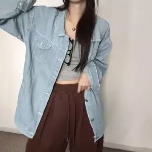 데일리 아우터 오버핏 간절기 데님 여자 청남방 자켓 WFLPTPI
