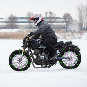 직물 스노우체인 오토바이 미끄럼 방지 스노우 체인, 두꺼운 타이어 휠