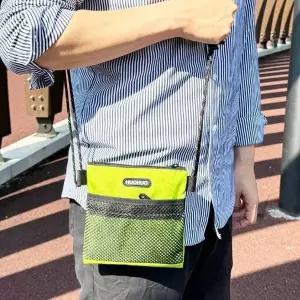 미니 크로스백 망사 포켓 파우치 핸드폰 가방 연그린 (WFKI86P)