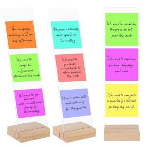 레인매 3PCS 모니터 메모 보드 아크릴 탈착식 스티커 메모 홀더 컴퓨터 화면 클리어 다기능 휴대용 메모 메시지 보드 홀더 오피스 데스크 액세서리 데스크톱 정리