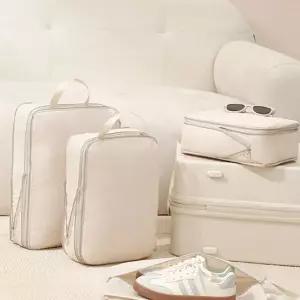 여행용 파우치 휴대용 다용도 캐리어 여행용 압축 파우치 이불 대용량 보관함 캠핑 가방 세트 침구