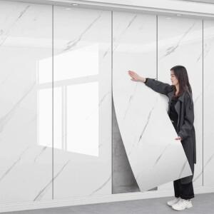 파니식 1롤 40cm 대리석 모조 세라믹 타일  접착 벽지  거품 거실 방수 및 방오 벽 스티커