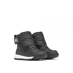 SOREL Children's Whitney ll Plus 방수 부츠, 블랙/씨 솔트.