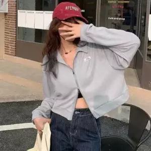 폴로카라 집업아우터 라이트멀티웨이 크롭핏 WFLQVQ2