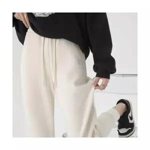 바지 캐주얼 겨울 바람막이 트레이닝 배기핏 무스탕 커플 맨투맨 여자바지 원템4
