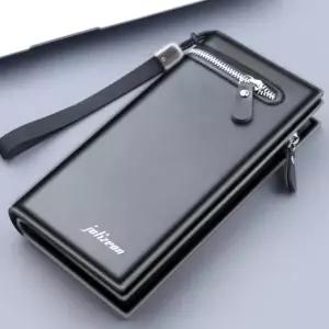 남성 가죽 핸드폰 카드 명함 장지갑 얇은 롱지갑 (WFKIQA5)