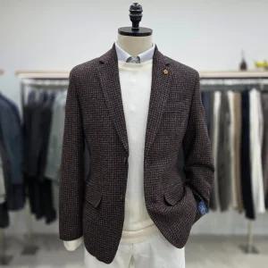 [레노마 옴므]22FW  안젤리코 모혼방 캐쥬얼 콤비자켓 ROLMBJ55A 와인C75