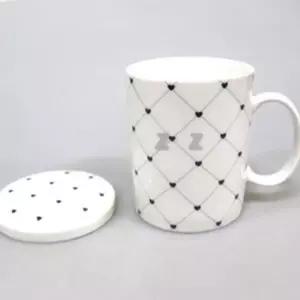 도자기 머그컵 머그잔 커피잔 물컵 물잔 뚜껑컵 체크