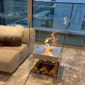 바이오 에탄올 난로 가정용 아파트 알콜 불멍 유리화로