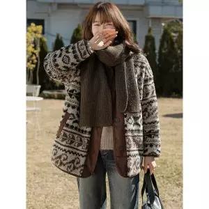 [하프클럽/]프엘로 양털 플리스 자켓