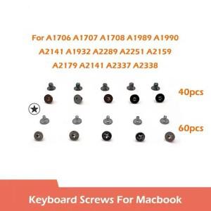 맥북 호환 에어 프로 레티나 A1465 A1278 A1502 A1398 A1706 A2141 A2338 A2179용 노트북 키보드 나사 세트