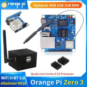 Orange Pi Zero 3 4GB 2GB 1GB RAM Awinner H618 64비트 16MB SPI 플래시 듀얼 밴드 WiFi5BT 5.0 기가비트