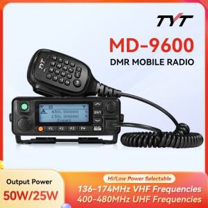 TYT MD-9600 디지털 아날로그 AES256 호환 듀얼 밴드 모바일 무전기 50/45/25W DMR 트랜시버 워키토키 (GPS