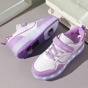 변형 가능한 더블 행 롤러 스케이트 인라인 신발 가을 겨울 실내 야외 스포츠 엔터테인먼트 2 륜 운동화