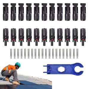 태양광 커넥터 10쌍 케이블 Mc4 고효율 방수 남성 여성 와이어 크림핑 도구 가정용