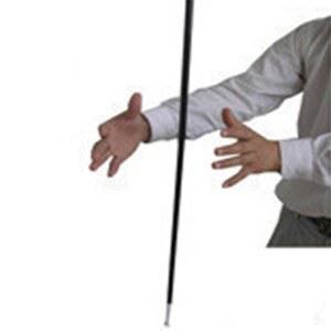 마법지팡이 마술봉 마법봉 요술봉 알루미늄 춤추는 지팡이 스틱 실버/블랙 매직 트릭 플로팅 클로즈업 스트리트 스테이지 소품 마법사 G8231