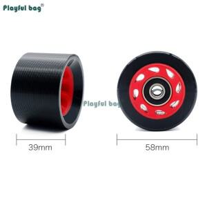 더블 롤러 스케이트용 허브 가드 휠 95A 88A PU 레이싱 다양한 색상 58x39MM AMB321