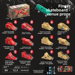 전문가용 핑거 스케이트보드 DIY 파크 램프 악세서리 기술 장면 조합 장난감 선물