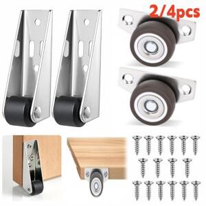 미니 소형 무소음 가구 바퀴 측면 장착 방향성 내마모성 슬라이딩 도어 롤러 사무용 고무 캐스터 휠