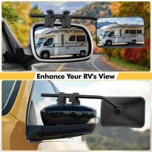 쌍범용 RV 트레일러 자동차 견인 거울 조정 가능 확장 스트랩 측면 후면보기 미러