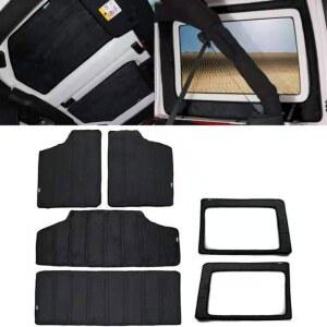 자동차 방음 매트 패드 풍절음 흡음재 지프 랭글러 JK JL 2012 2/4 문짝 용 지붕 뒷창 단열 코튼 커버 인테리어