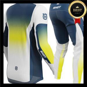 2025 옐로우 허스크바나 MX 기어 세트 오프로드 모토크로스 콤보 엔듀로 저지 및 팬츠 레이스 오토바이 의